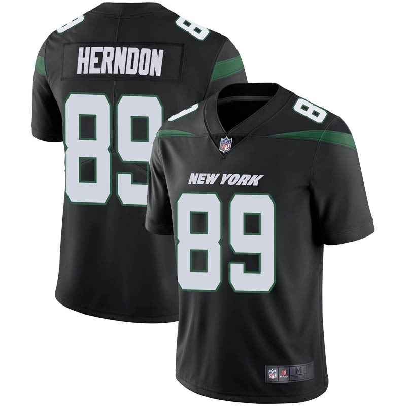 Men's New York Jets Black #89 Chris Herndon Vapor Untouchable Limited Stitched Jersey
